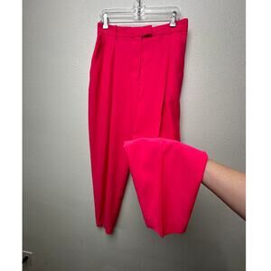 Alexander McQueen Coral Pink Pleated Trousers Women size 10